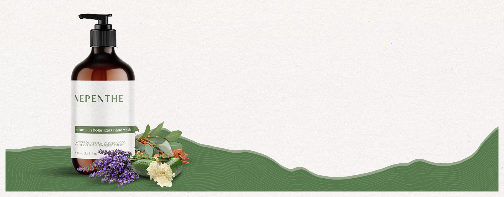 <span style="font-size:40px;"><span style="color:#000000;">Spend $100 and receive a <br>FREE Nepenthe Hand Wash.</span></span>